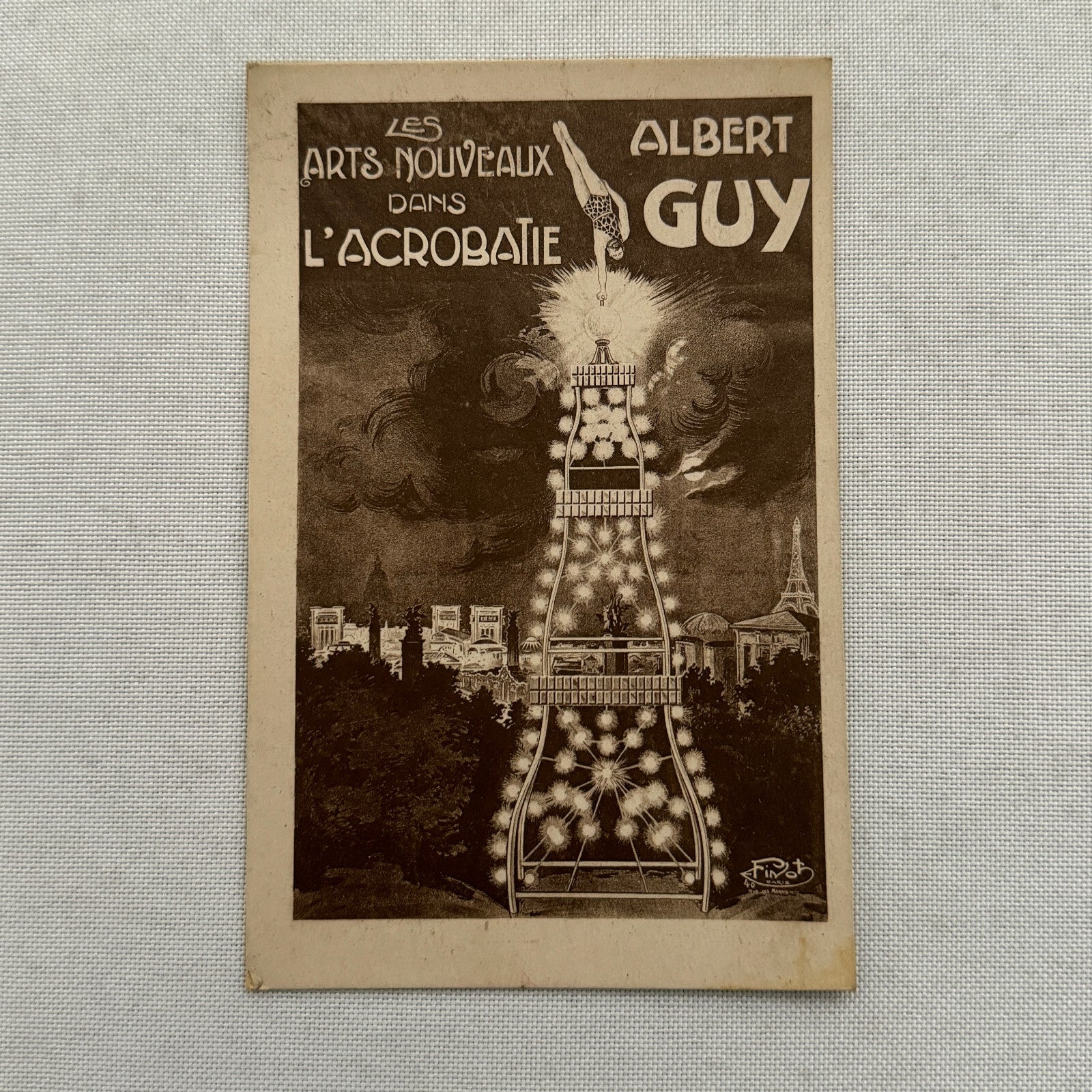 Vintage Circus Acrobat Performer Postcard Post Card Albert Guy