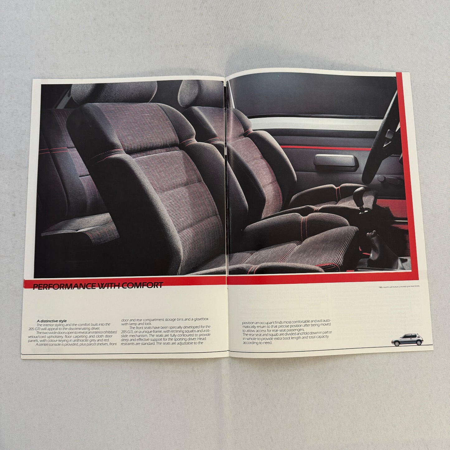 1985 Peugeot GTI Hot Hatch Car Sales Brochure Catalog European