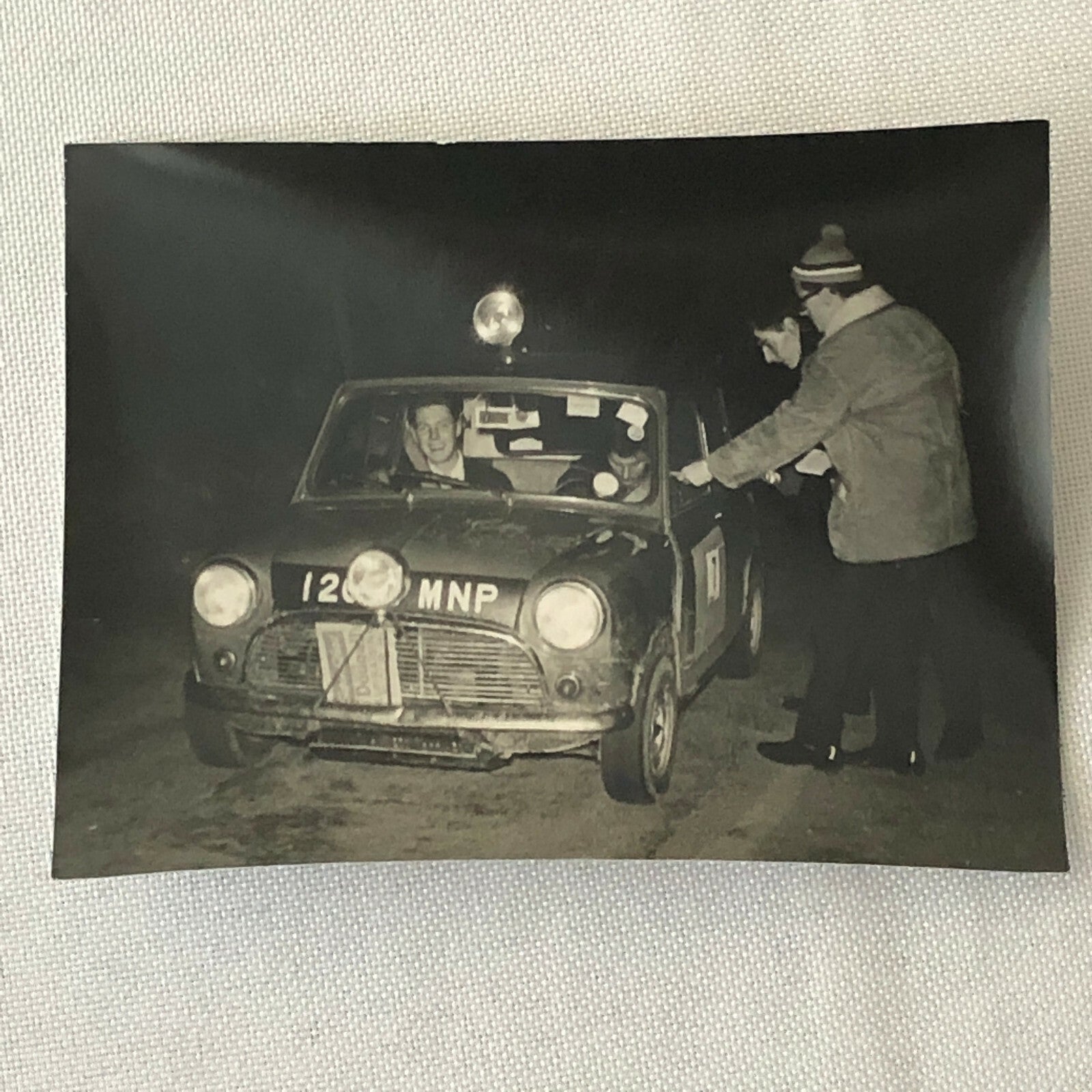 Vintage MINI Racing Car Photo Photograph Print - Rally Rallye Car ? 