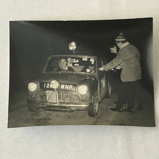 Vintage MINI Racing Car Photo Photograph Print - Rally Rallye Car ? 