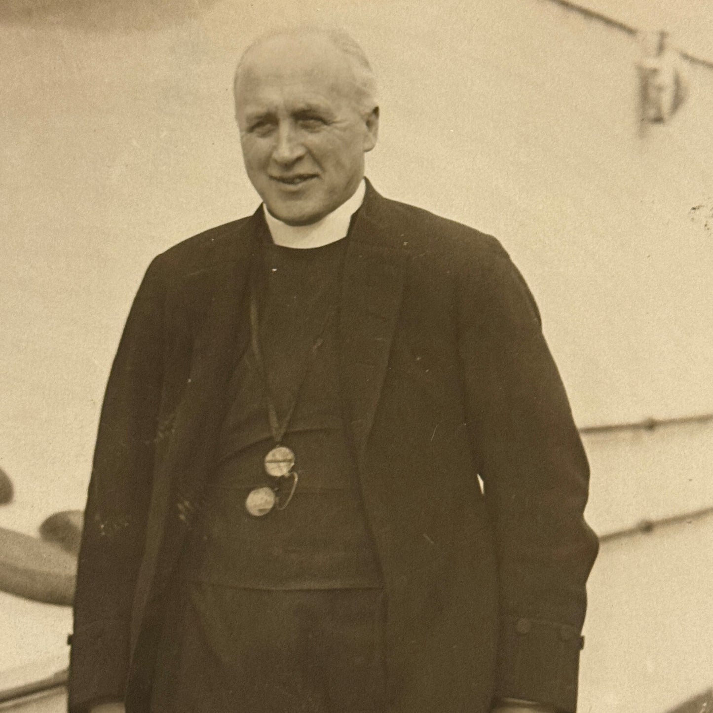 Albert Victor Baillie Chaplain to the King Clergy SS Baltic Ship Press Photo