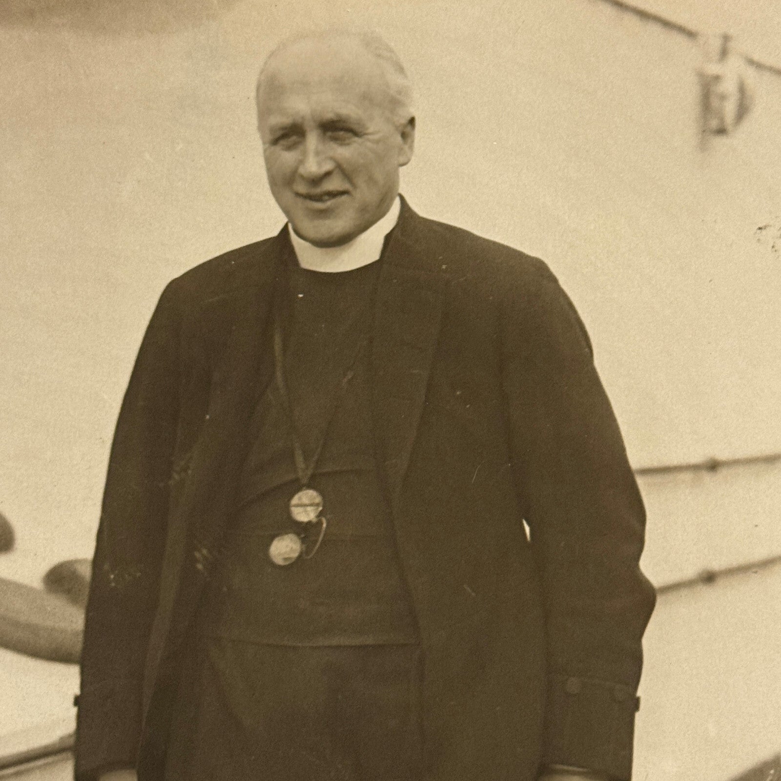 Albert Victor Baillie Chaplain to the King Clergy SS Baltic Ship Press Photo