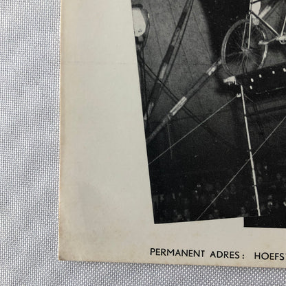 Circus Performer Bicycle Balancing Act Advertising Flyer Photo The Silvers