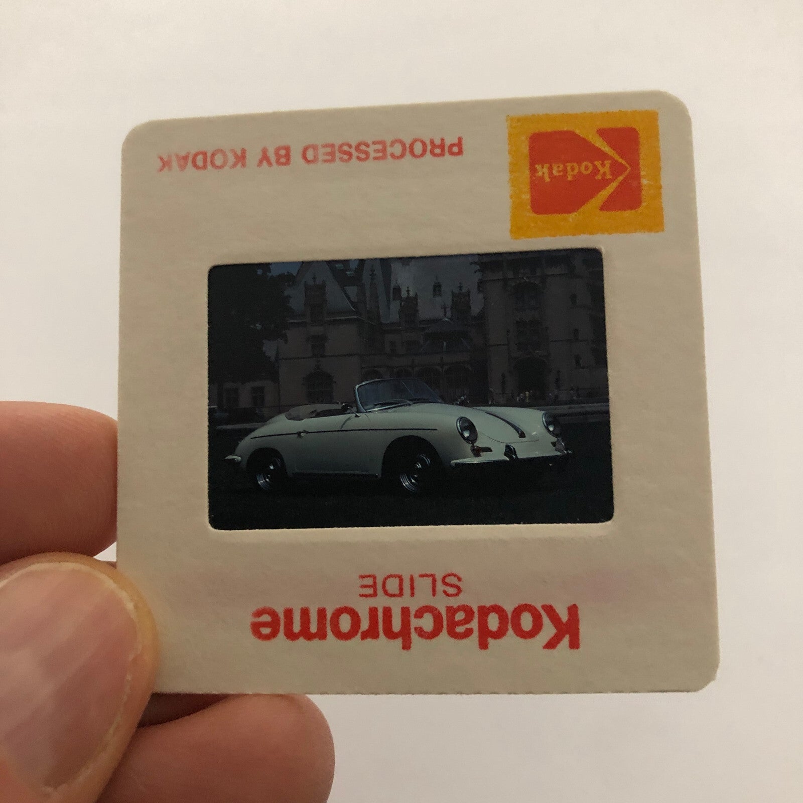 Porsche 356 Cabriolet Convertible 35mm Photo Slide Vintage 1981