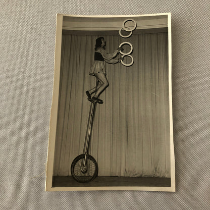 Circus Performer Balancing Act on Unicycle Juggling Photo Photograph Berlin