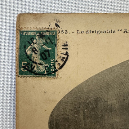 Vintage Zeppelin Airship Dirigible America Postcard Post Card French North Pole