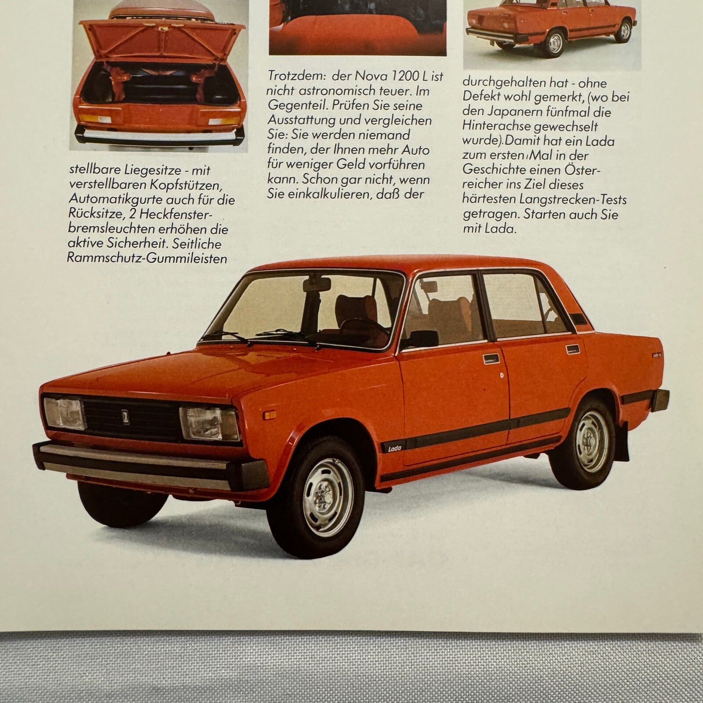 Lada Nova 1200 L Car Sales Brochure Catalog Advertising German Text European