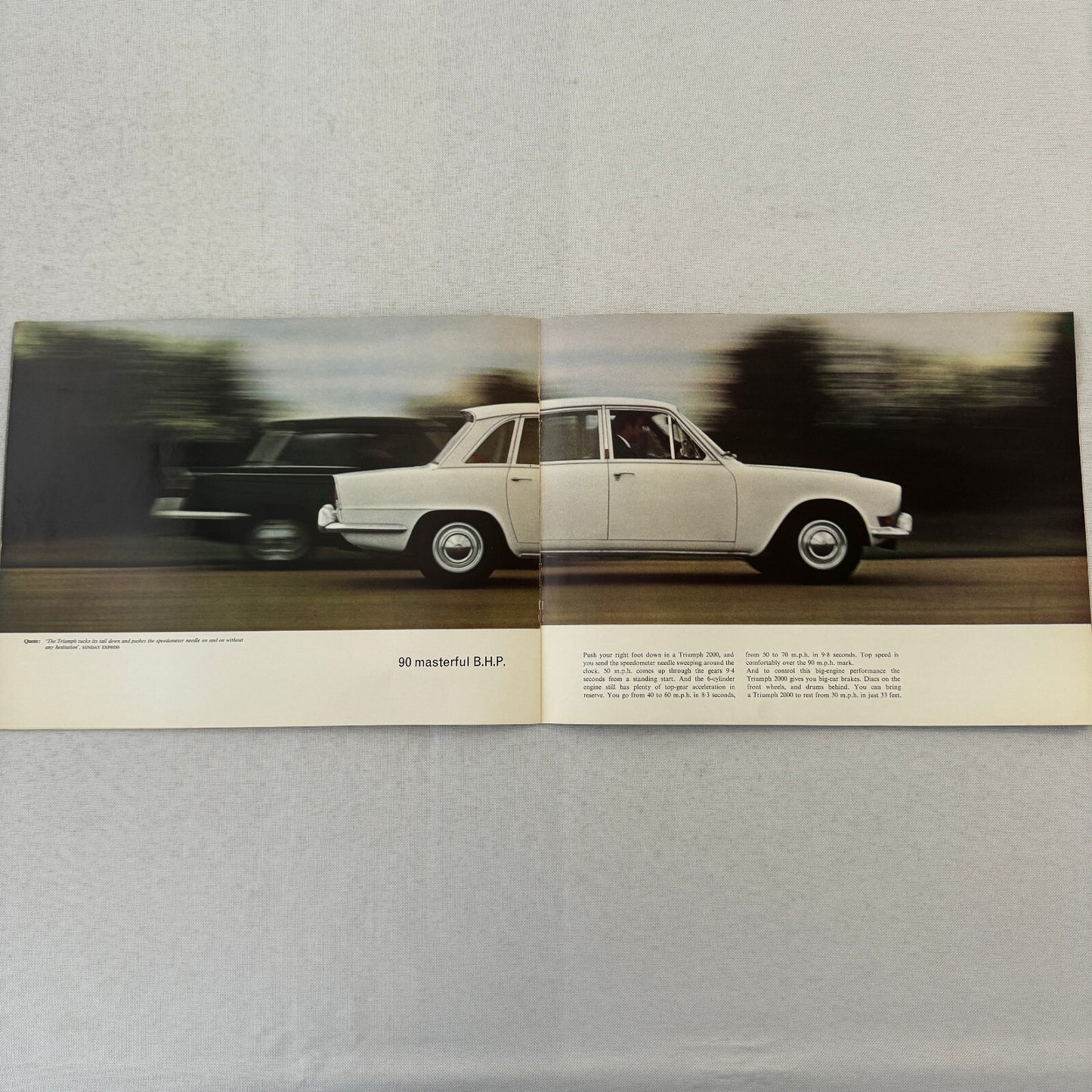 Triumph 2000 Car Sales Brochure Catalog Vintage Advertising