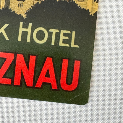 Vintage Hotel Travel Luggage Label Park Hotel Vitznau