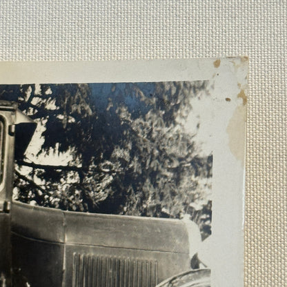 Vintage Car Automobile Photo Photograph Print Snapshot Couple Man Woman