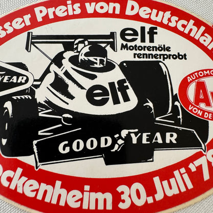 1978 Hockenheim German Grand Prix Racing Decal Sticker AVD