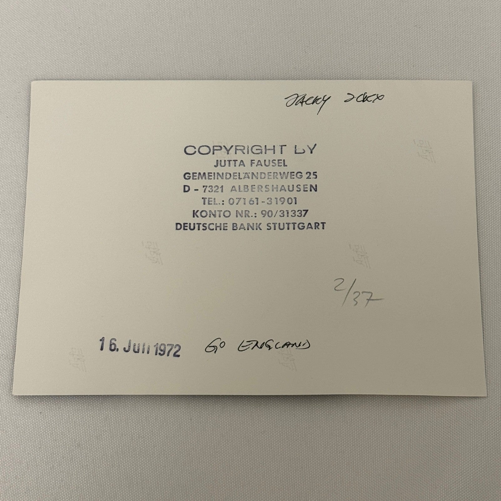 Vintage Racing Photo 1972 British Grand Prix Jacky Ickx