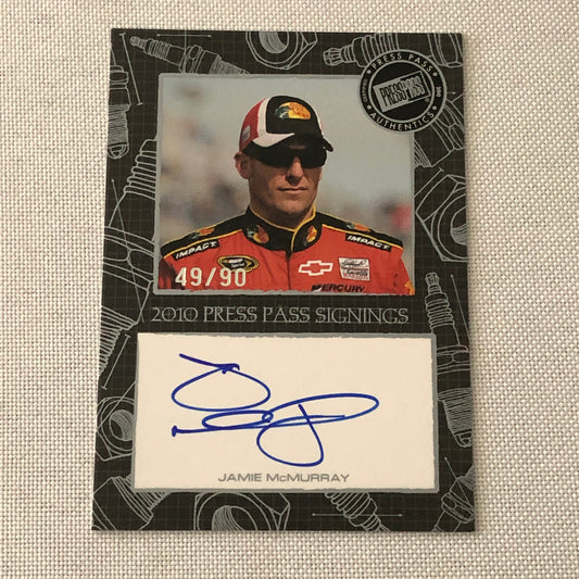 2010 Press Pass Signings Jamie McMurray Auto Autograph Signature Signed Card