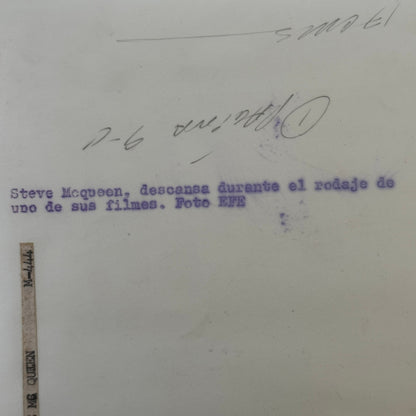 Vintage Steve McQueen Photo Actor Movie Film EFE Press Photo Photograph Print