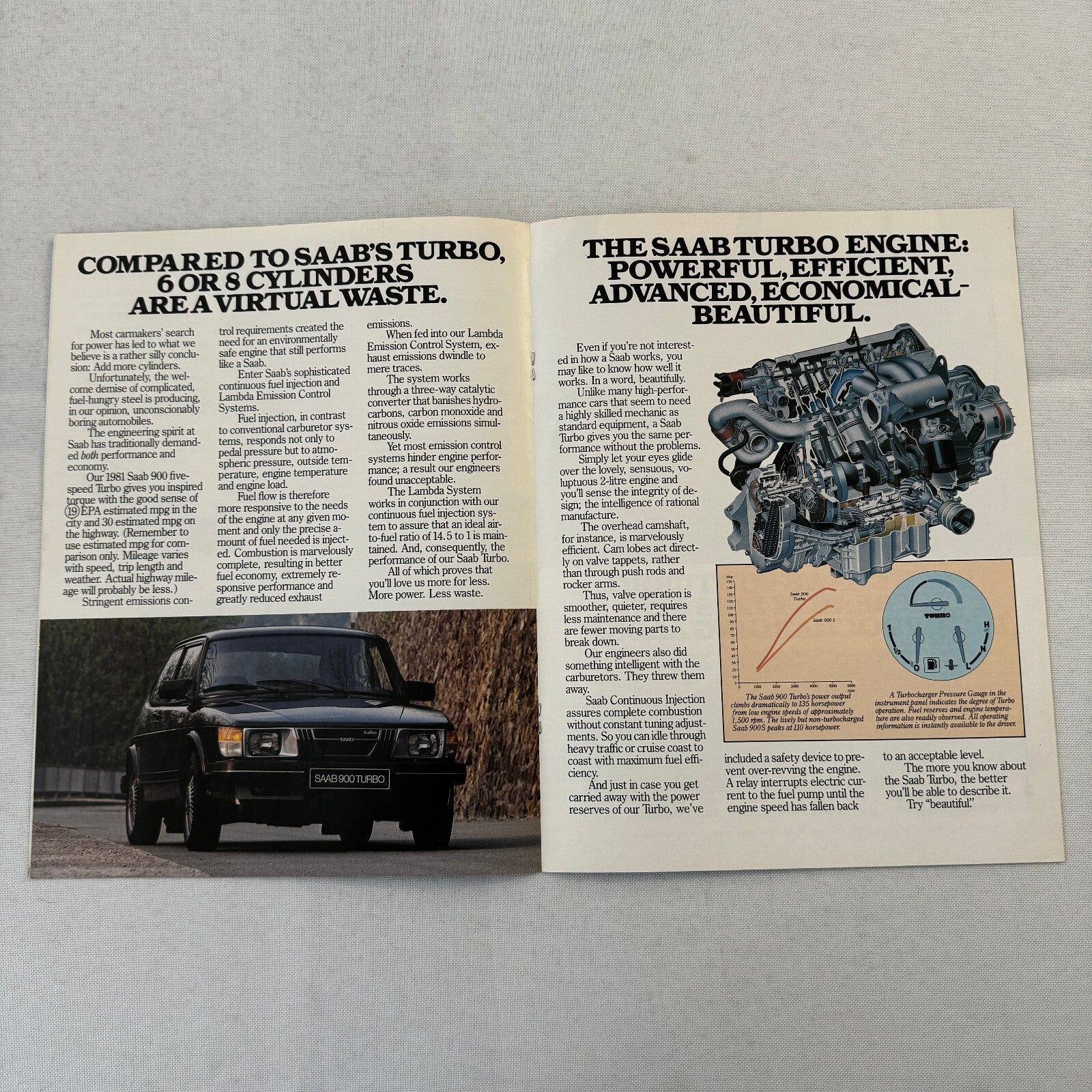 Saab 900 Turbo Car Sales Brochure Catalog Advertising Vintage