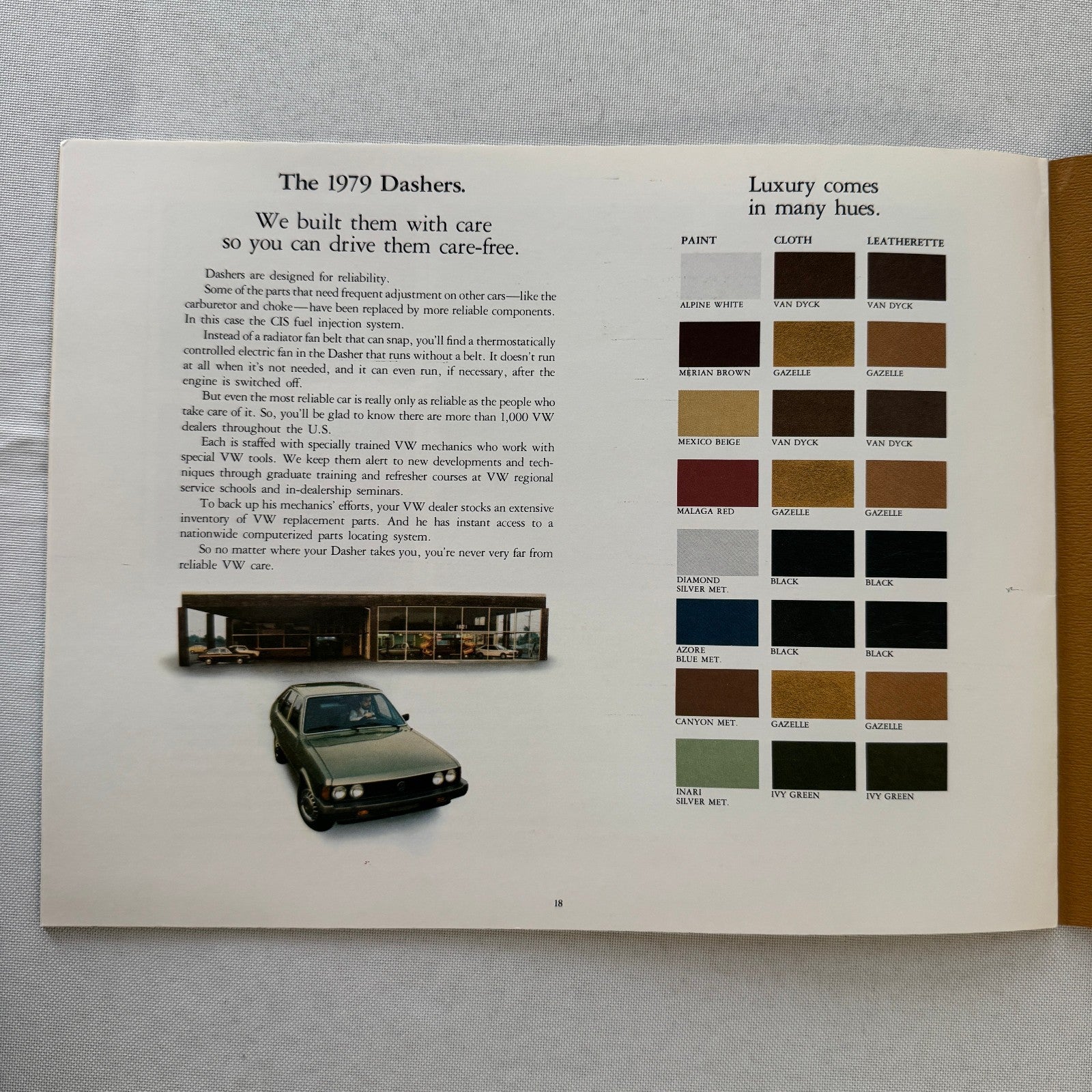 Volkswagen Dasher Car Sales Brochure Catalog Advertising VW Station Wagon Hatch
