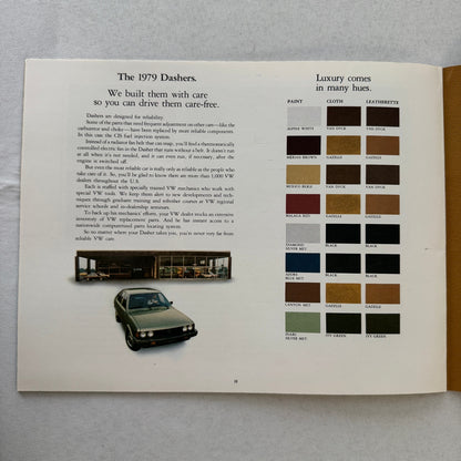 Volkswagen Dasher Car Sales Brochure Catalog Advertising VW Station Wagon Hatch