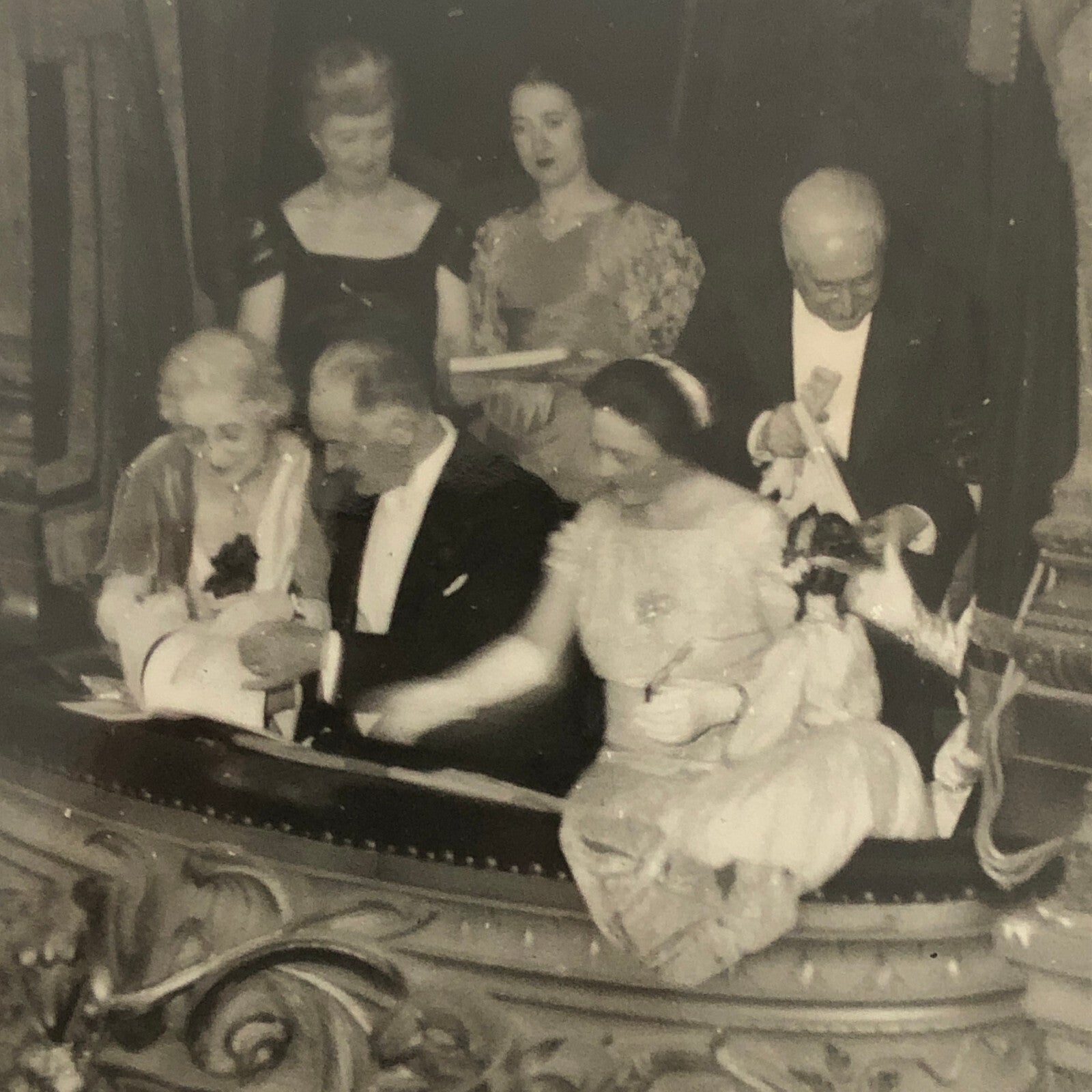 Press Photo Photograph French President Albet Lebrun at Opera Ball 1934