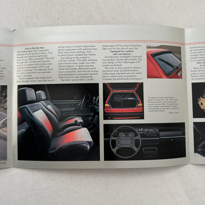 1985 Volkswagen Golf GTI Car Sales Brochure Catalog Advertising
