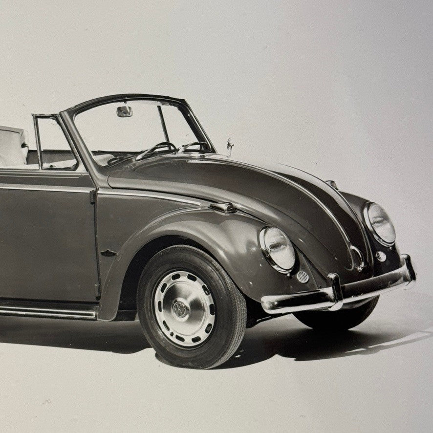 Vintage 1965 Volkswagen Beetle Convertible VW Bug Car Photo Photograph Print