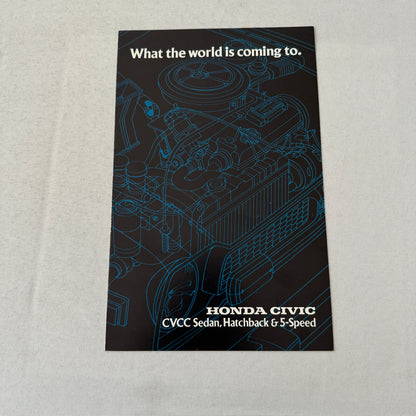 Honda Civic CVCC Sedan Hatch 5 Speed Sales Brochure Catalog 1976 1977