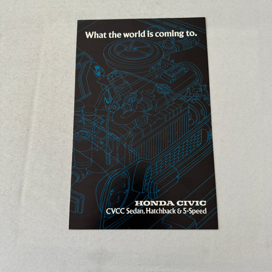 Honda Civic CVCC Sedan Hatch 5 Speed Sales Brochure Catalog 1976 1977