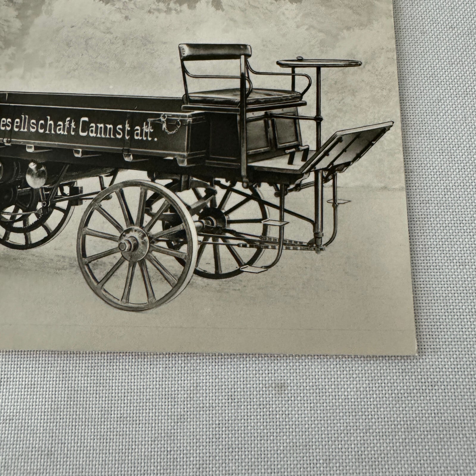 1896 Daimler Truck Mercedes Benz Factory Photo Postcard Post Card
