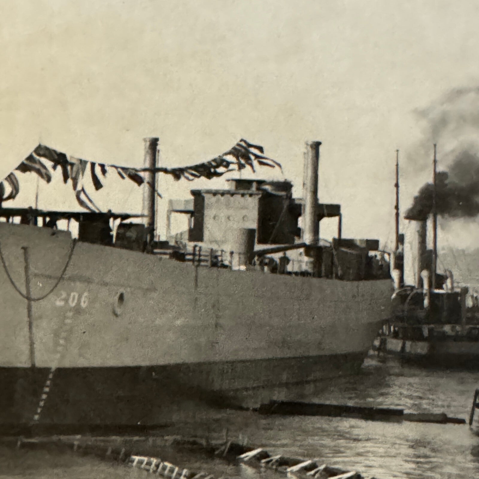 Vintage 1945 Canadian Navy Military Boat Ship Photo Photograph