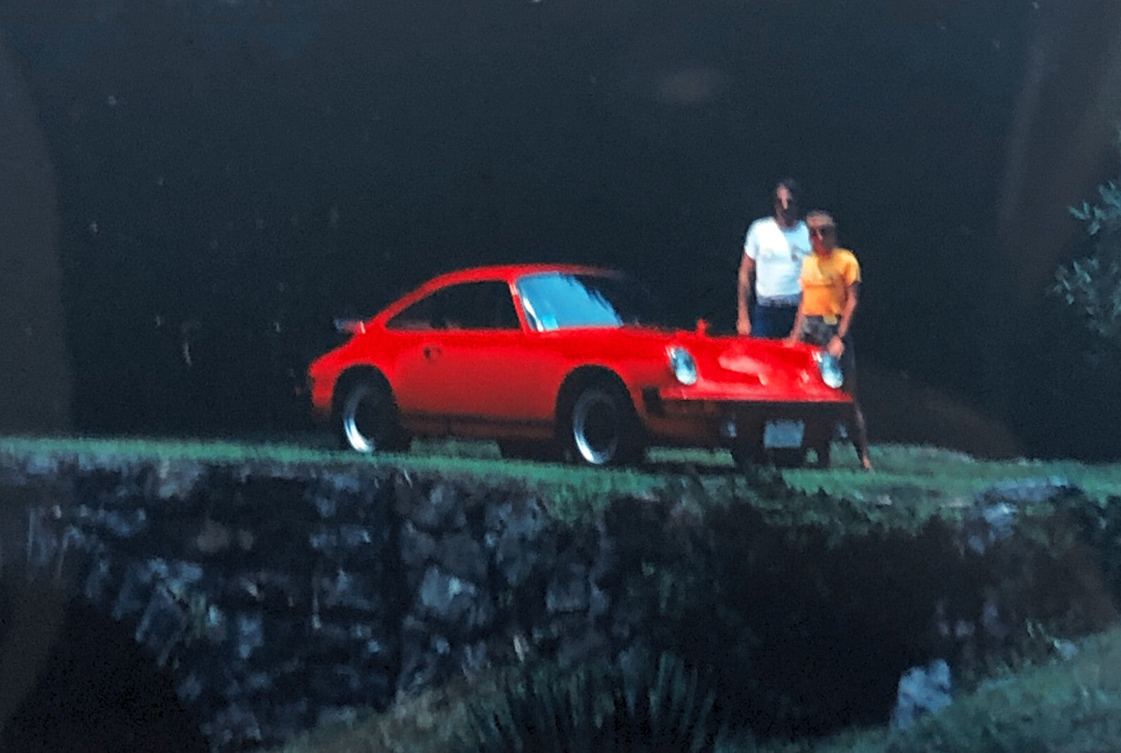 Porsche 911 Car 35mm Photo Slide Vintage 1981