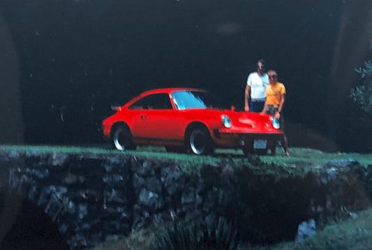 Porsche 911 Car 35mm Photo Slide Vintage 1981