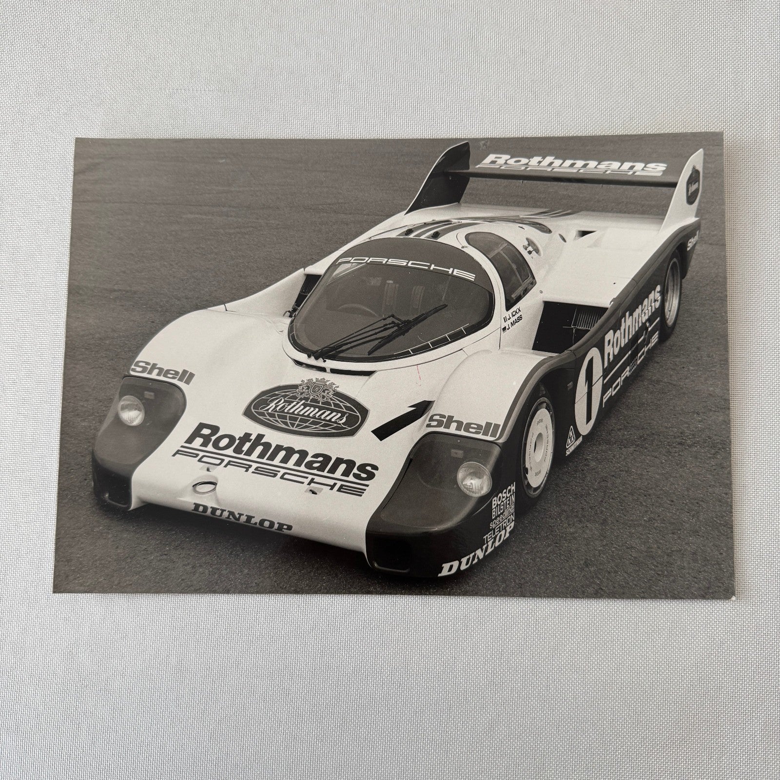 Porsche 956 Rothmans Racing Race Car Photo Photograph Print Vintage