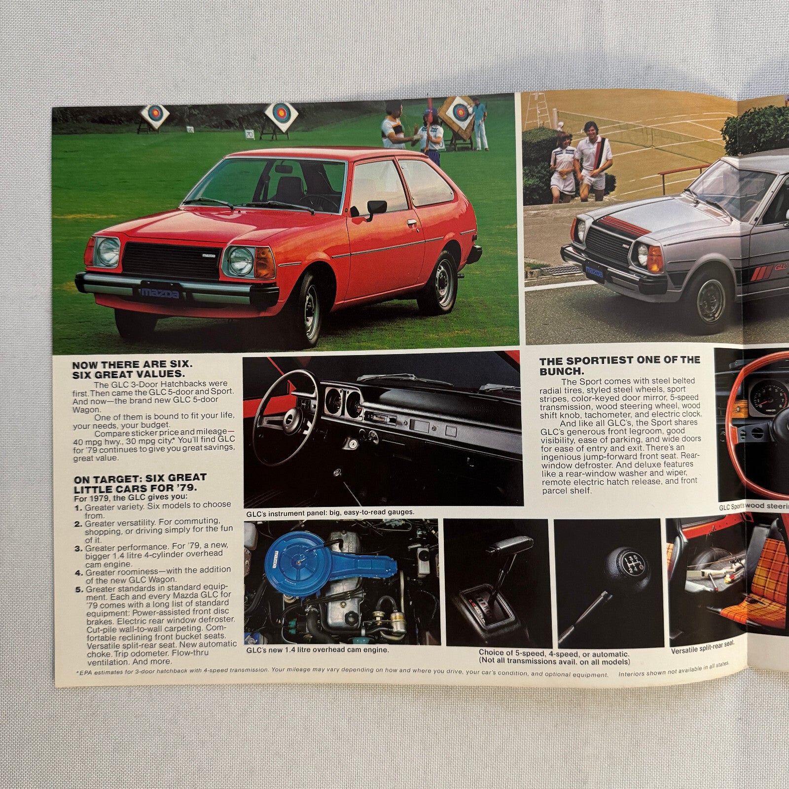 1979 Mazda GLC Car Sales Brochure Catalog Vintage Advertising