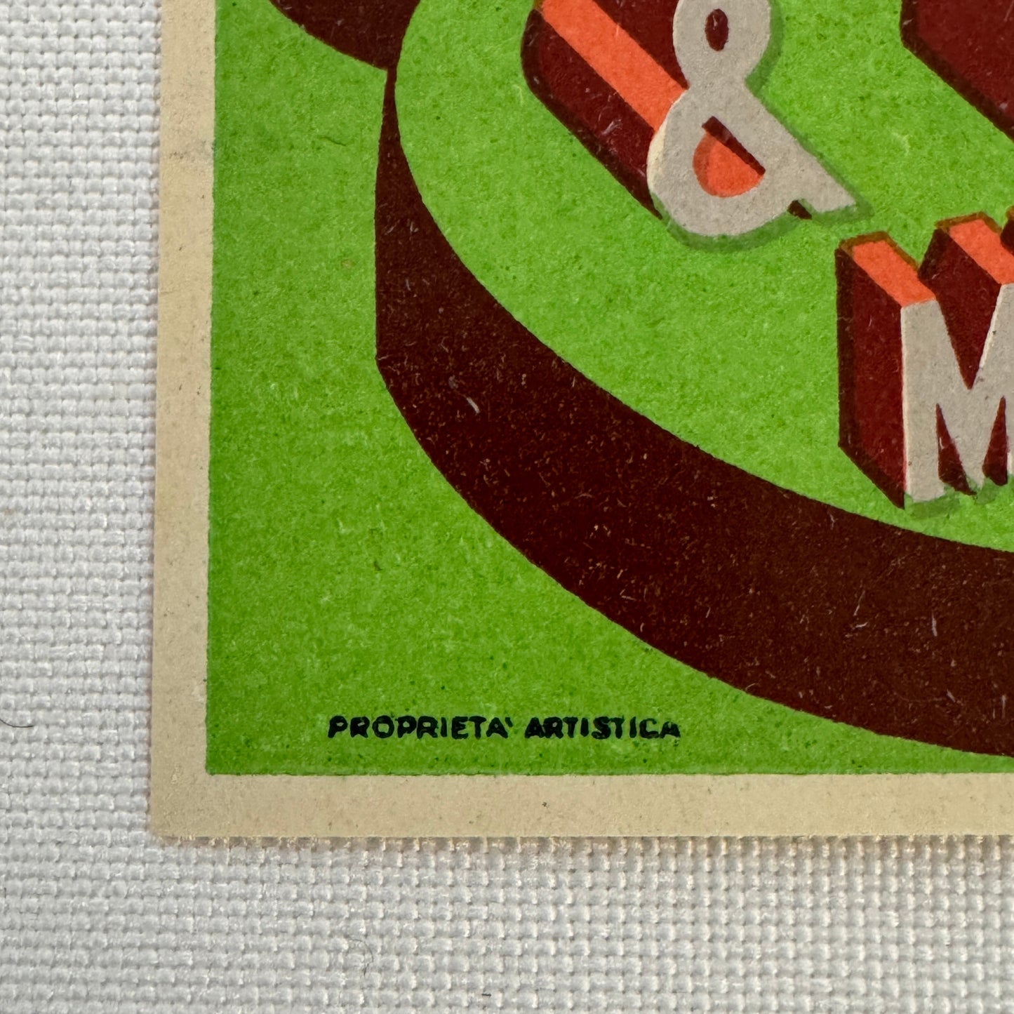 Vintage Travel Luggage Label Grand Hotel & La Pace Montecatini Terme Italy