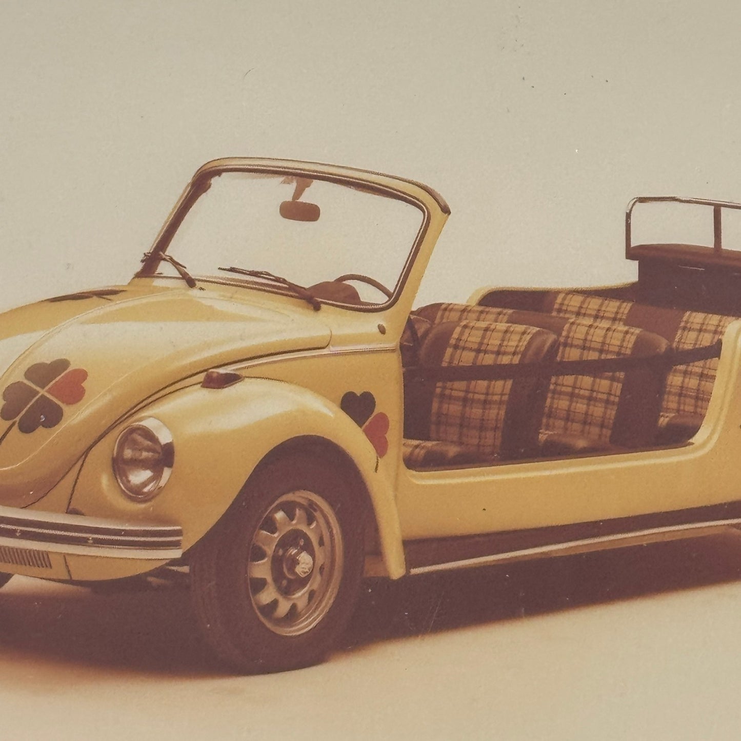 Vintage Volkswagen Beetle Extended Custom Convertible Photo Photograph 1977