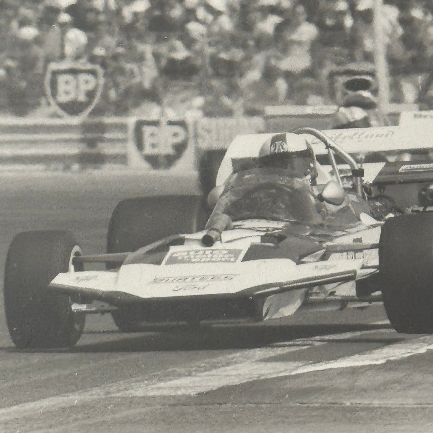 Vintage Racing Photo 1971 French Grand Prix Race Rolf Stommelen