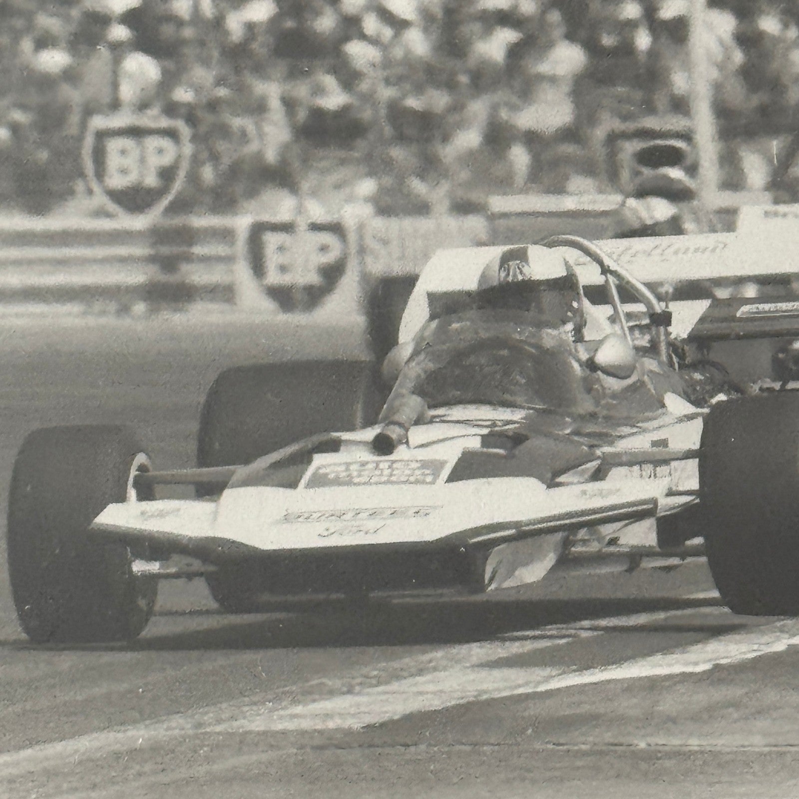 Vintage Racing Photo 1971 French Grand Prix Race Rolf Stommelen
