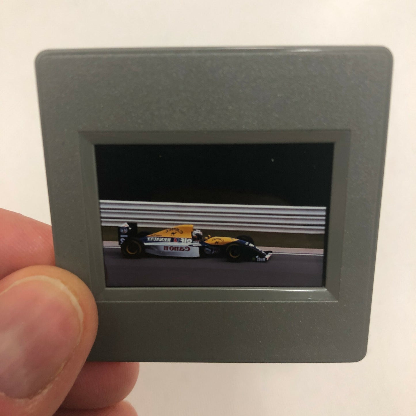 Vintage Formula One F1 Racing 35mm Slide Photo Alain Prost Williams Renault Car 