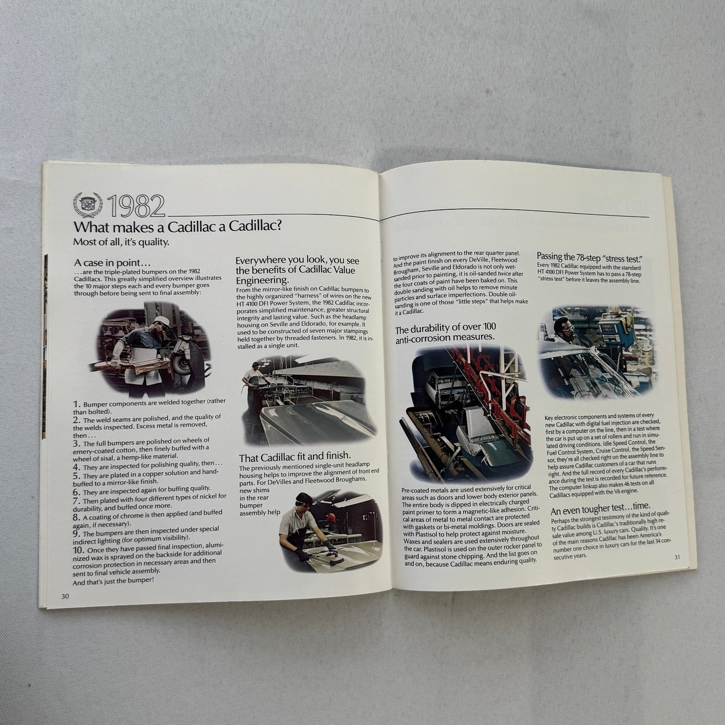 1982 Cadillac Car Sales Brochure Catalog Fleetwood Brougham Eldorado DeVille