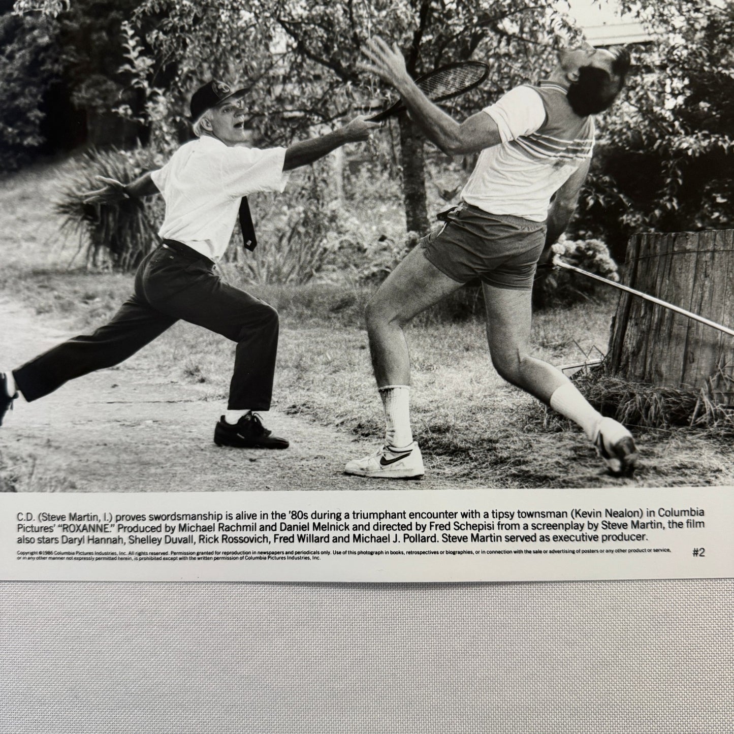 Roxanne Movie Press Photo Publicity Photograph Steve Martin Kevin Nealon 1986