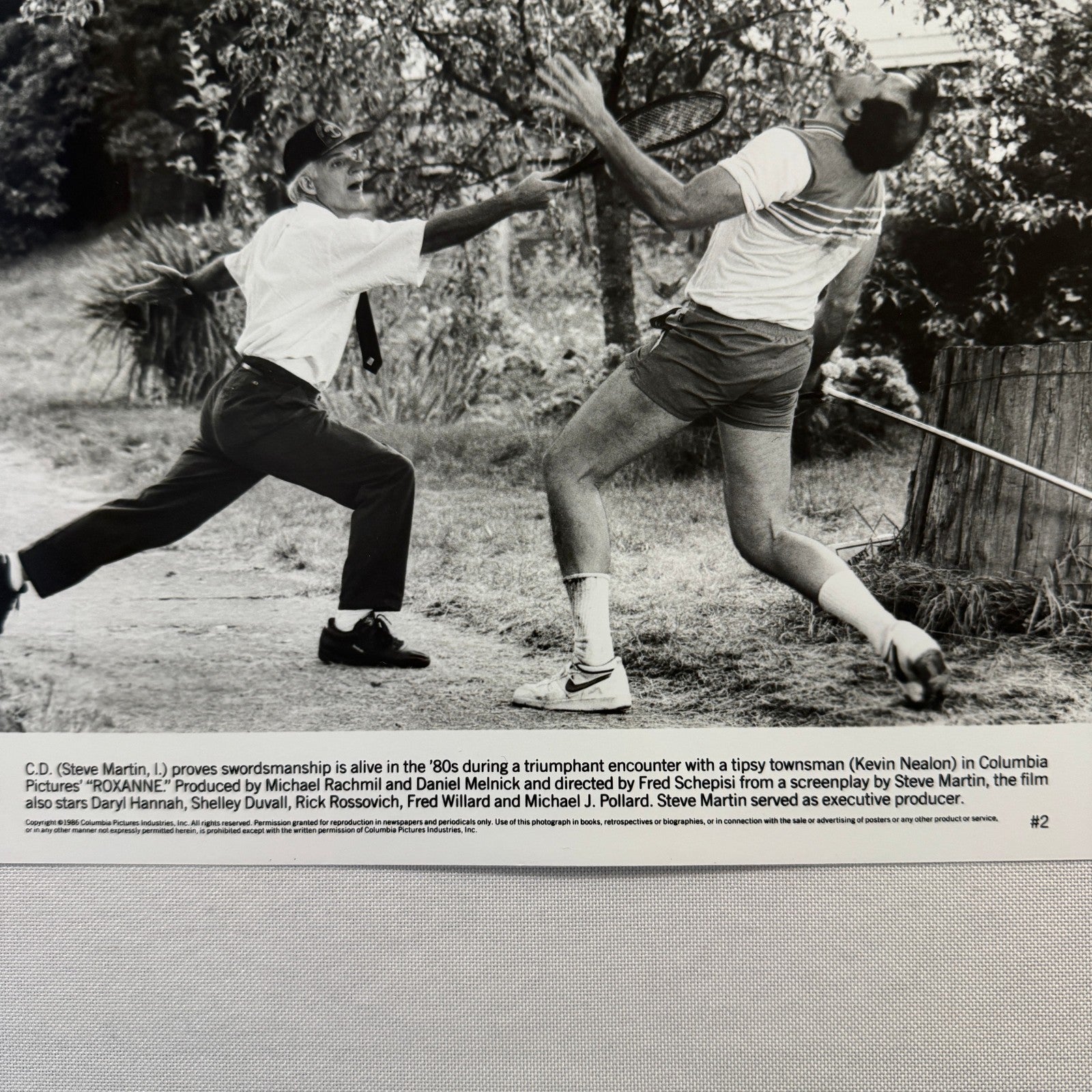 Roxanne Movie Press Photo Publicity Photograph Steve Martin Kevin Nealon 1986