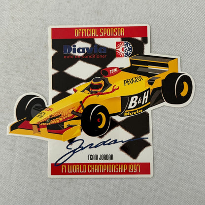 1997 Jordan Peugeot F1 Formula One Racing Sticker Decal