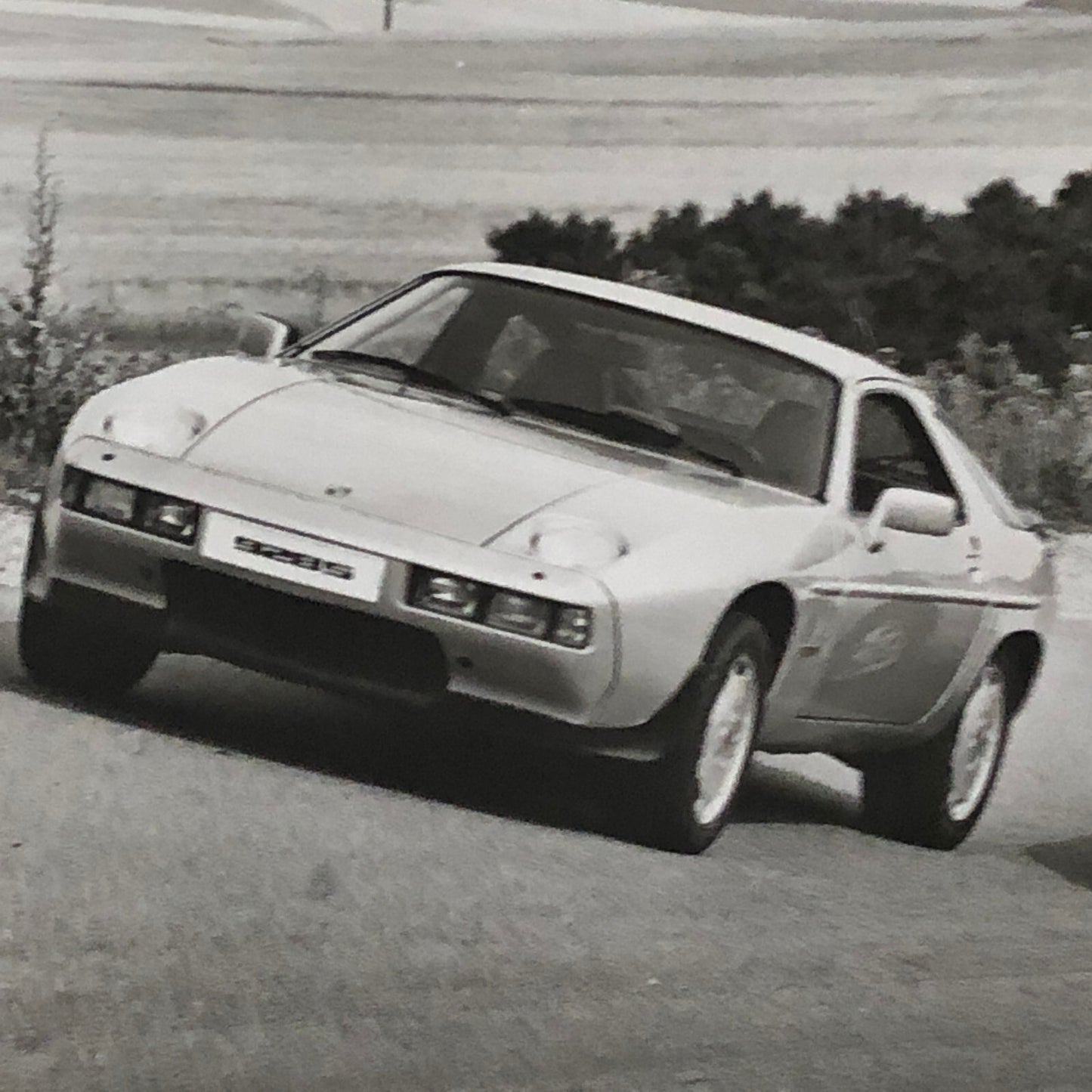 Vintage Porsche 928 and 928 Factory Press Photo Photograph Print Werkfoto