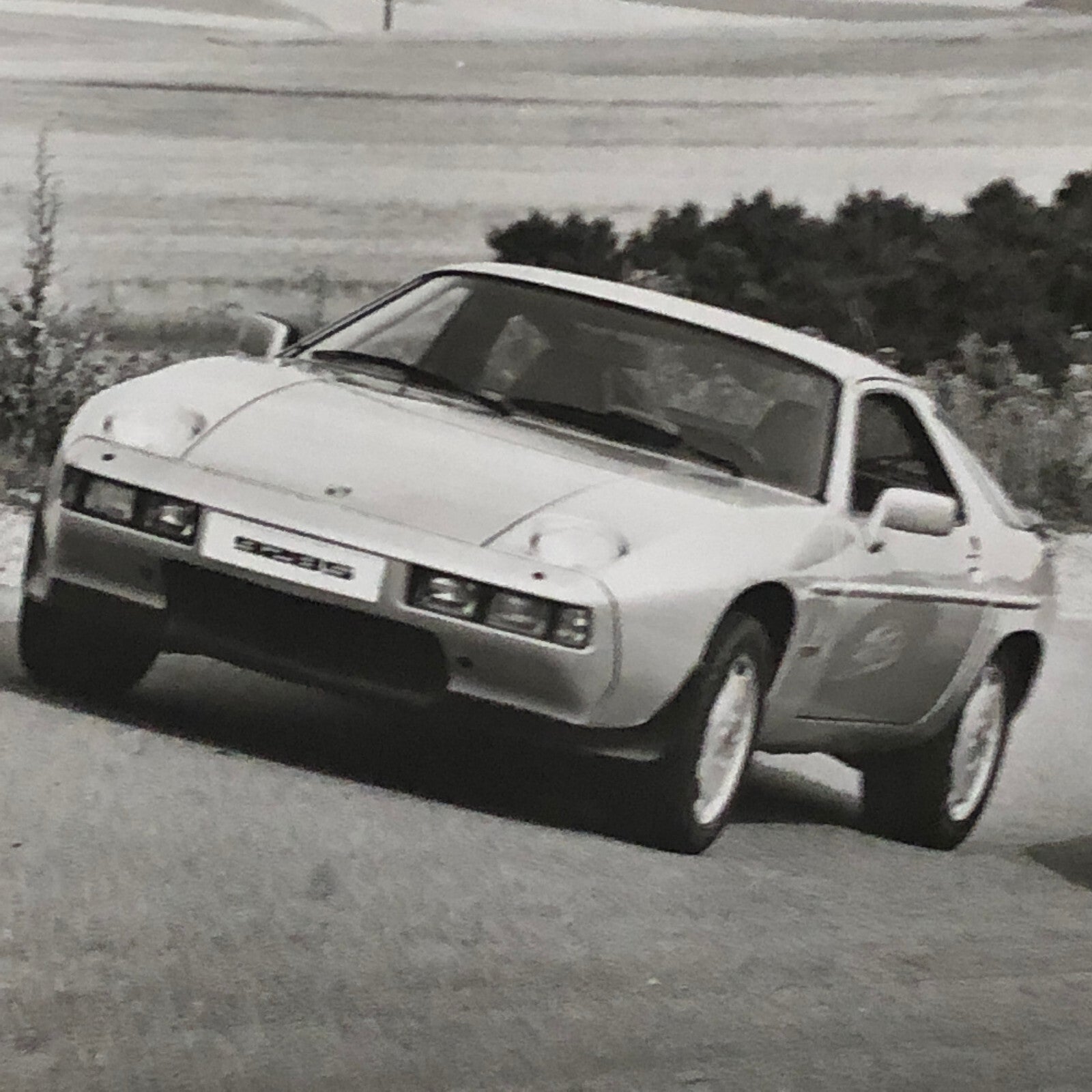 Vintage Porsche 928 and 928 Factory Press Photo Photograph Print Werkfoto