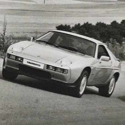 Vintage Porsche 928 and 928 Factory Press Photo Photograph Print Werkfoto