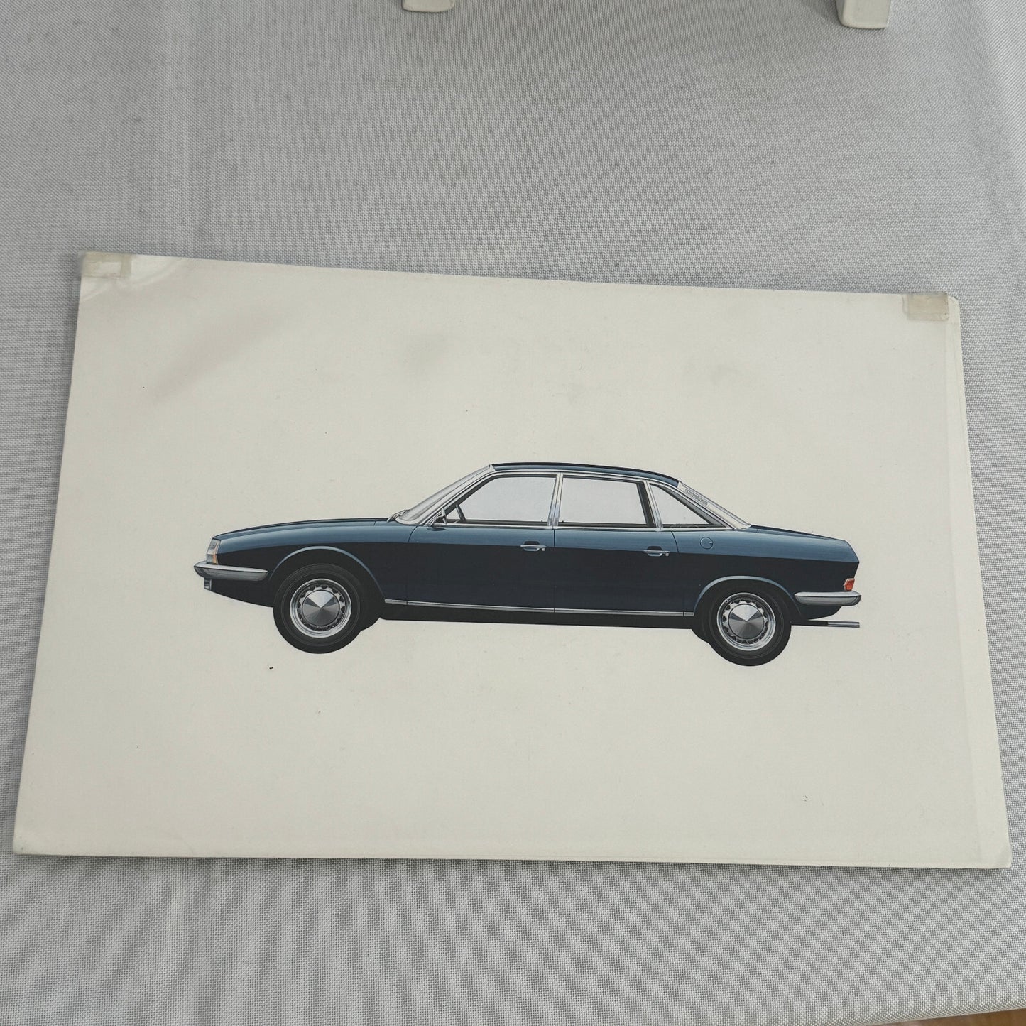 Vintage Car Illustration Art Drawing Hand Drawn NSU RO80 ? Robert Preis