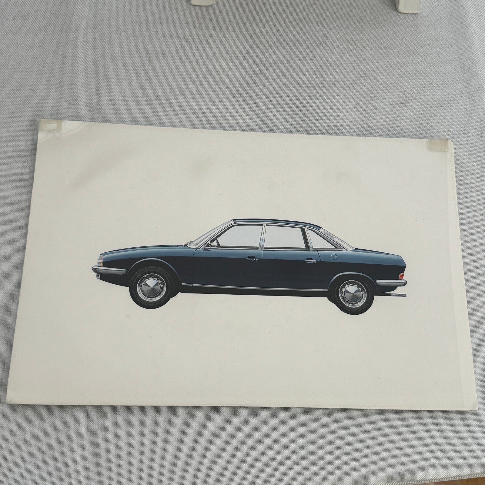 Vintage Car Illustration Art Drawing Hand Drawn NSU RO80 ? Robert Preis