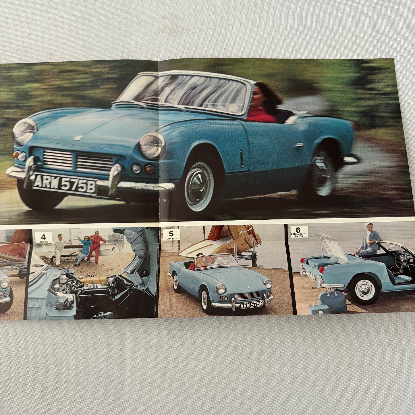 Triumph Spitfire MK11 Roadster Convertible Car Sales Brochure Catalog Vintage
