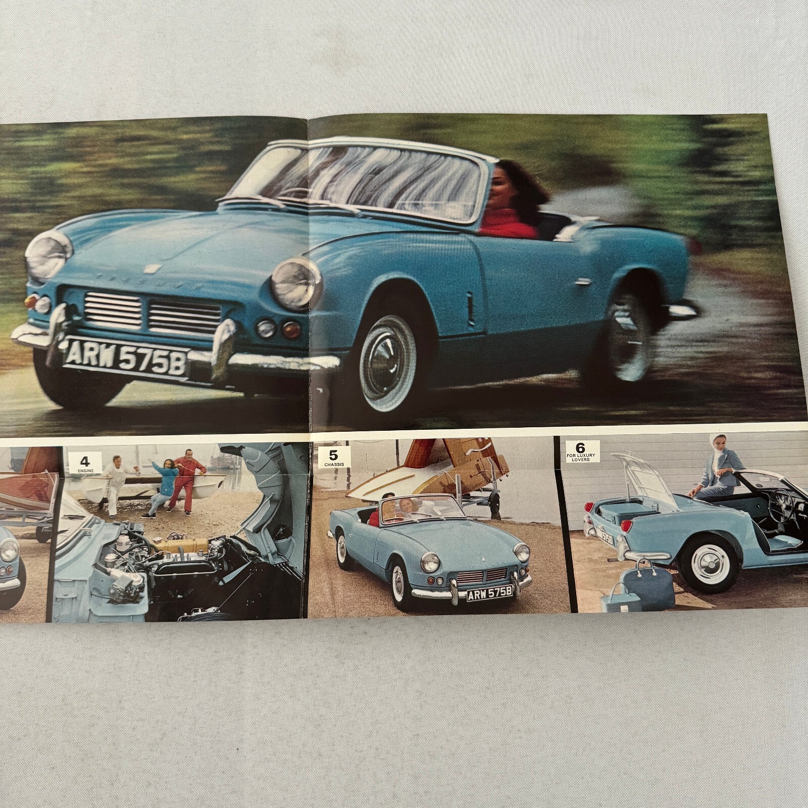 Triumph Spitfire MK11 Roadster Convertible Car Sales Brochure Catalog Vintage