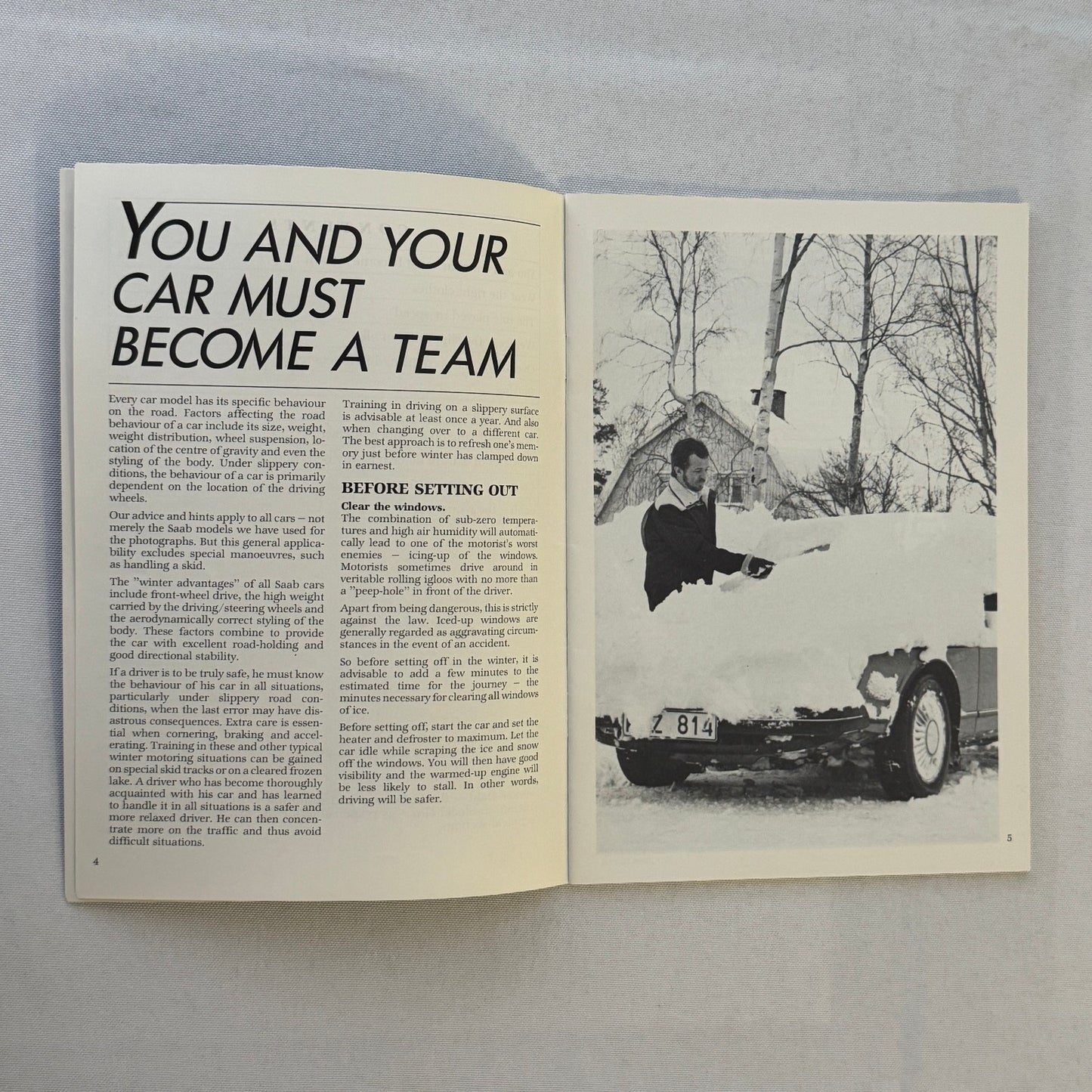 1988 Saab 900 Owners Manual Book Pouch Sedan Convertible Vintage Car