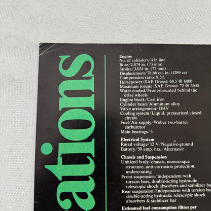 Renault LeCar Car Sales Brochure Catalog Vintage Advertising Canadian